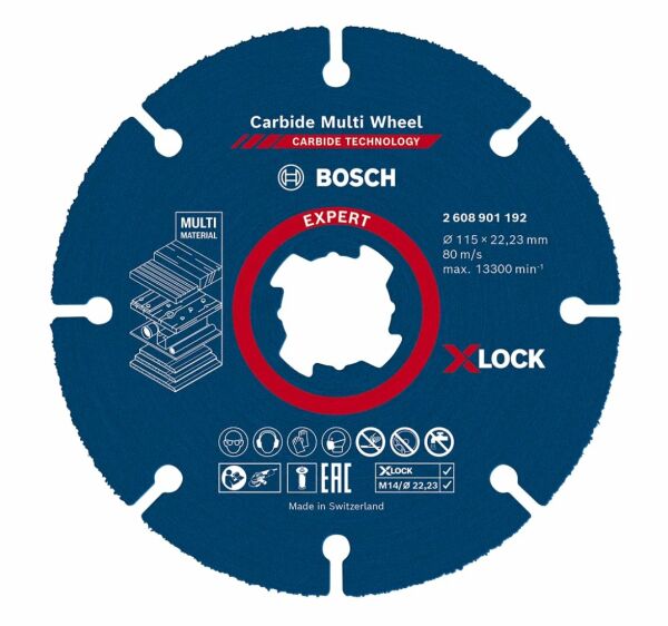 BOSCH Carpide Multi Whell Taşlama İçin Ahşap Kesme Diski 115 mm (Elmas uçlu)