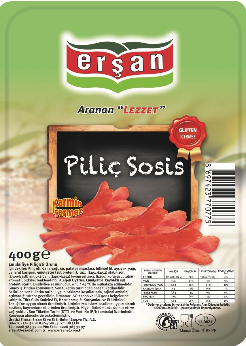 Pi̇li̇ç Kokteyl Sosi̇s 400 Gr