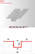 |FG37| Fuga Profil 3 metre/ 50 adet (15mm Çift Kanat) Ral 9016