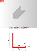 |FG39| Fuga Profil 3 metre/ 50 adet (L Köşe) Ral 9016