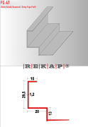 |FG47| Fuga Profil 3 metre/ 50 adet (20mm Kulaklı Basamak Z Ral 9016