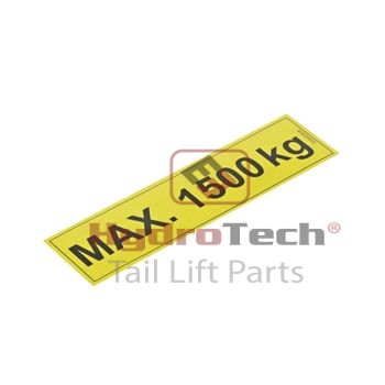 HT1500- Sticker Max. 500kg HYDROTECH