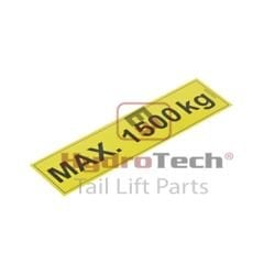 HT2000- Sticker Max. 500kg HYDROTECH