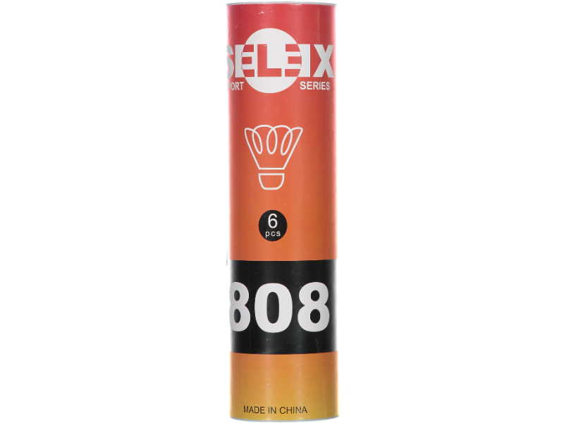 SELEX 808 Badminton Topu Plastik Mantar Başlıklı 6'lı