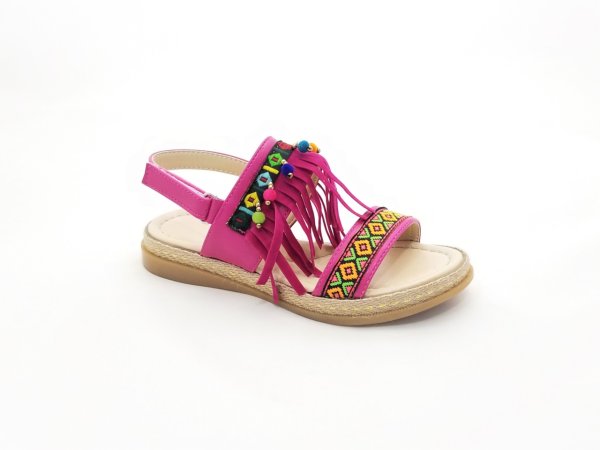 Kız Çocuk Püsküllü Kilim Desenli Sandalet 921.18Y.729 F. SANDALET