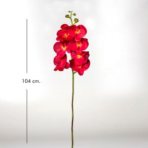 Yapay Orkide Gerçek Dokunuş Kırmızı 104 Cm.