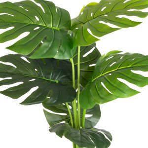 Yapay Ağaç Monstera-Deve Tabanı Gerçek Dokulu 7 Yapraklı Yeşil 110 Cm.