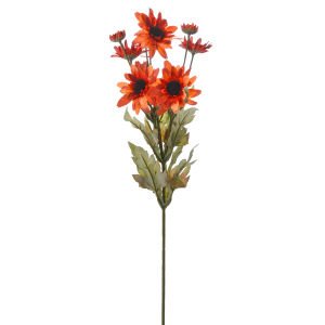 Yapay Çiçek Büyük Papatya Dalı Bakır Kırmızı 65 Cm.