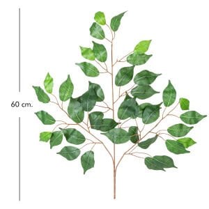 Yapay Kıvrımlı Ficus Dalı Yeşil 60 Cm.