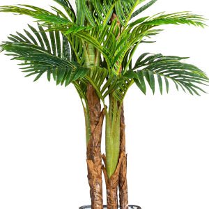Yapay Areka Palmiye Ağacı Gerçek Dokulu Yeşil 200 Cm.