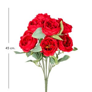 Yapay Çiçek Şakayık Buket 10 Dal Küçük Boy Kırmızı 45 Cm.