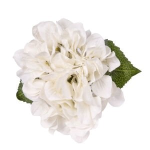 Yapay Çiçek Ortanca Tek Dal Küçük Boy Beyaz 60 Cm.