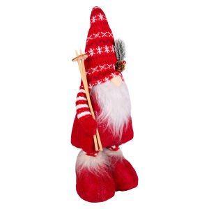 Yılbaşı Süsü Noel Baba  Kırmızı-Beyaz Kızak Takımlı Kırmızı 40 Cm.