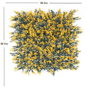 Yapay Nergis Bitki Tabaka Sarı 50X50 Cm.- UV KORUMALI - Dış Mekan Uyumlu