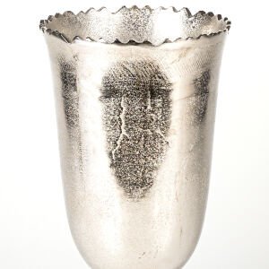Dekoratif Metal Ayaklı Vazo Gümüş-Gold 16x31x16 Cm.