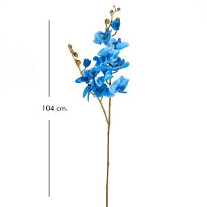 Yapay Orkide Gerçek Dokunuş Mavi 104 Cm.