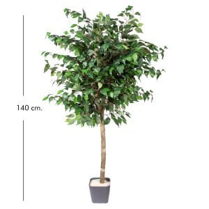 Yapay Ficus Ağacı Tek Gövde Yeşil 140 Cm.