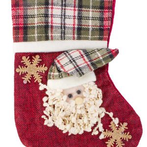 Asma Süs Yılbaşı Çorabı 16x23 Cm. Noel Baba Figürlü