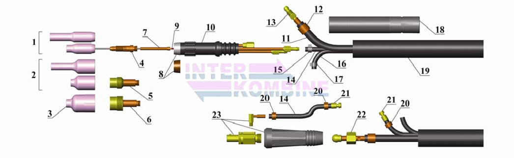 WP-18P TIG Dik/Otomasyon Torcu Su Soğt