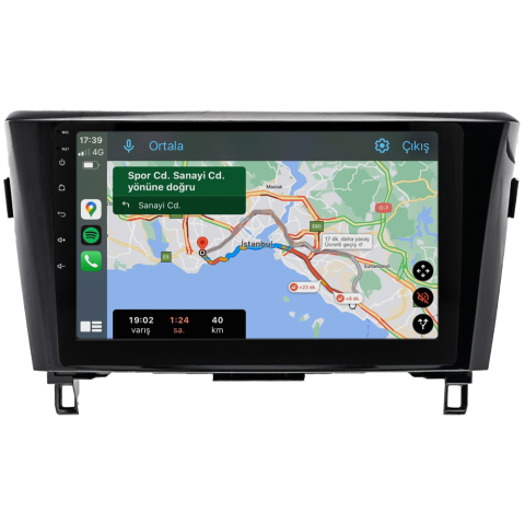 Nissan Qashqai Android Multimedya Sistemi (2014-2020)