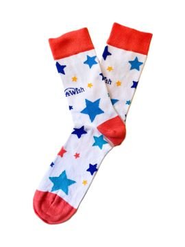 Renkli Yıldız Baskılı Çorap