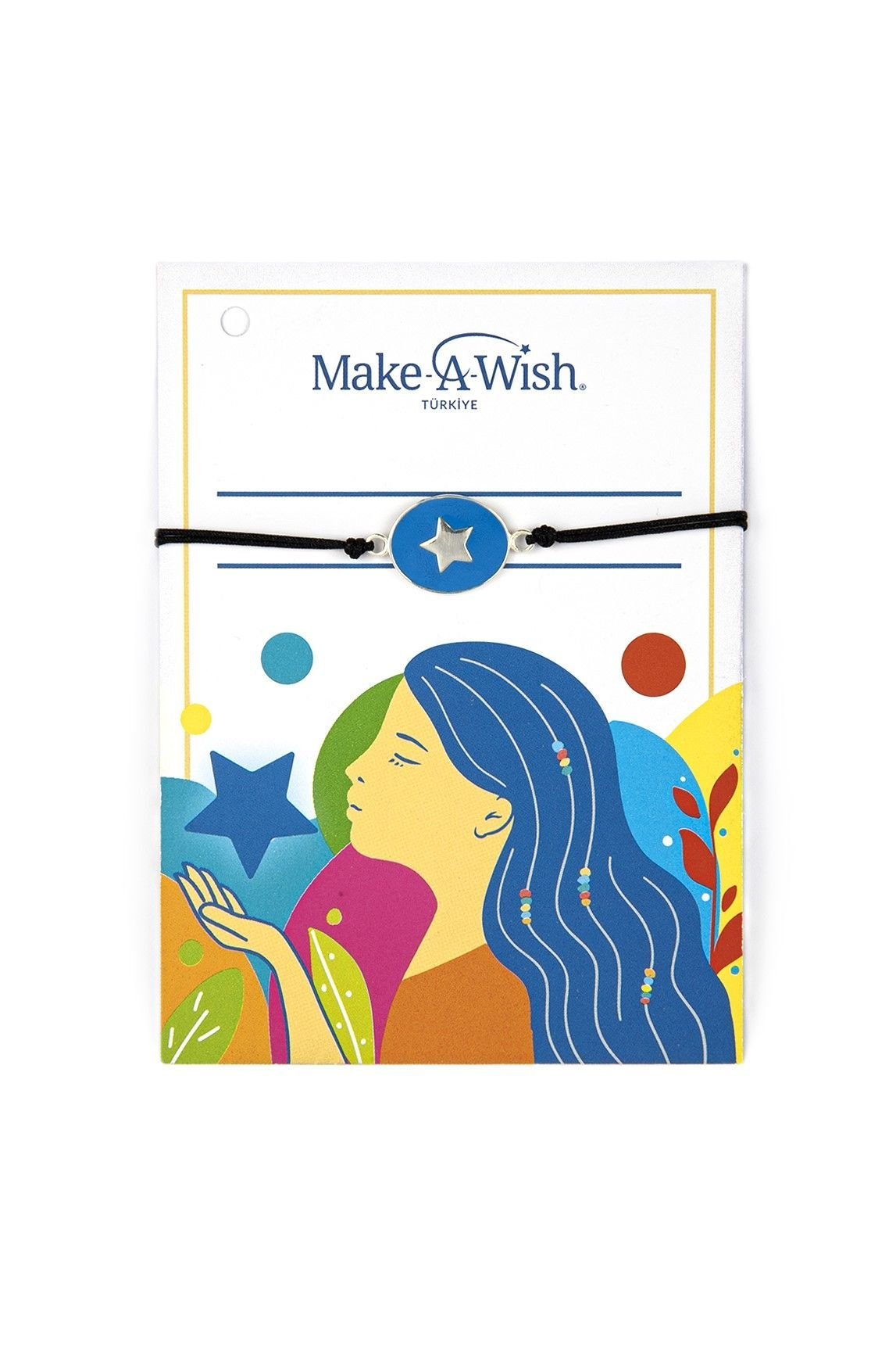 Gümüş Mavi Yıldız Bileklik