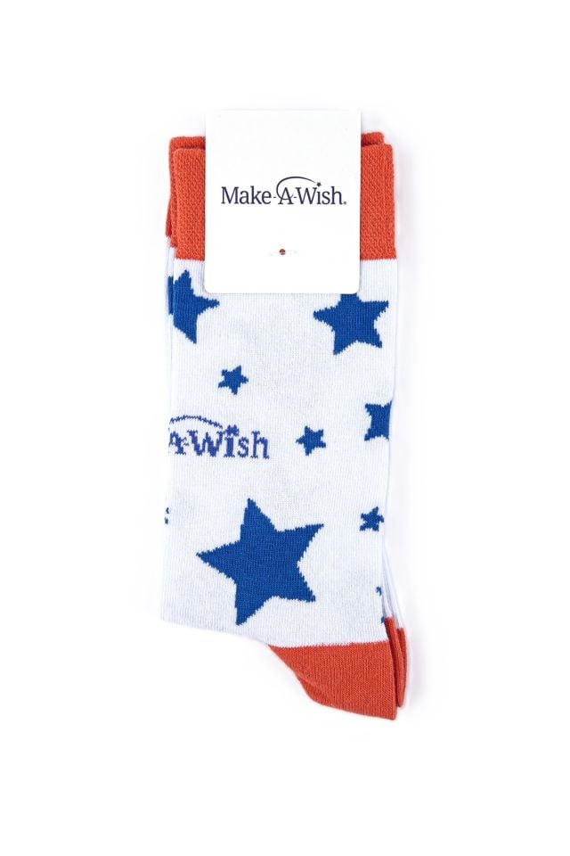 Lacivert Yıldız Baskılı Çorap