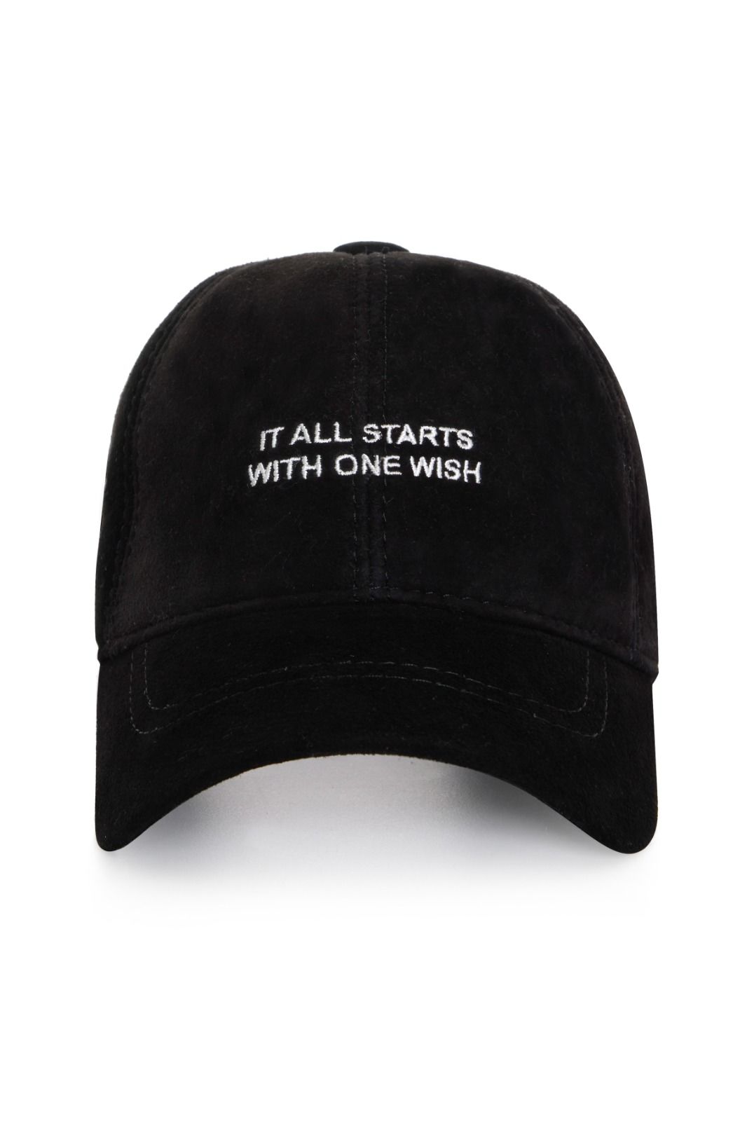 Bassigue All Starts With One Wish Süet Deri Şapka