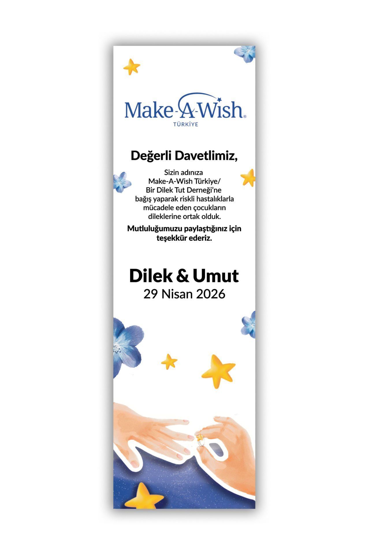 Birlikte Bir Dilek - Özel Gün Ayraç