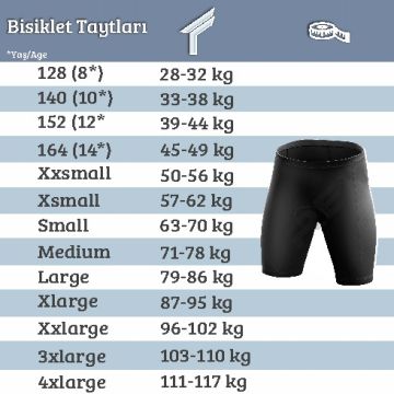 Basic Bisiklet Taytı-KISA ASKILI SİYAH-6 saat lik ped