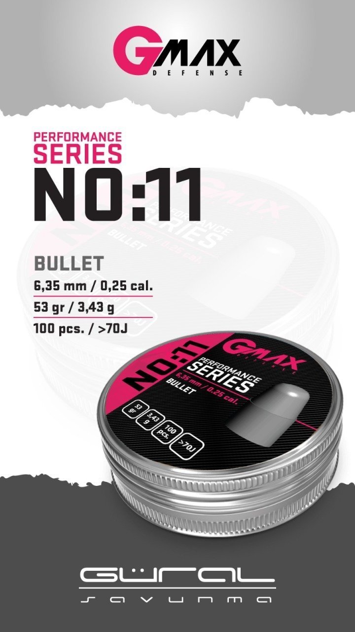 GMAX 6.35MM NO11 53GR BULLET HAVALI SAÇMA