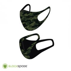 BLACKSPADE Unisex Koruyucu Maske Yeşil Kamo M