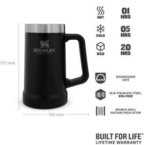 Stanley Adventure Vakumlu Termos Bardak 0.70 Lt 0,70 LT - Siyah