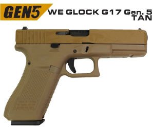 WE GLOCK G17 GEN5 TAN GBB AIRSOFT TABANCA
