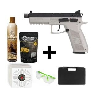 Asg Cz P09 Urban Gri + Green Gas + 0.20gr BB + Taşıma Çantası + Atış Gözlüğü