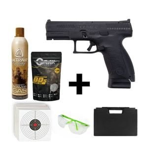 Asg Cz P-10C Siyah + Green Gas + 0.20gr BB + Taşıma Çantası + Atış Gözlüğü
