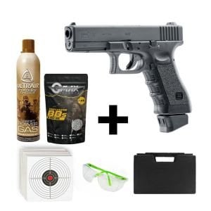 Umarex Glock 17 Deluxe + Green Gas + 0.20gr BB + Taşıma Çantası + Atış Gözlüğü