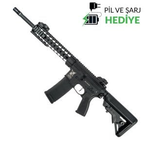 Delta Armory M4 AR15 KeyMod 10'' Charlie PiL ŞARJ SET Airsoft Tüfek Siyah