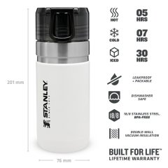 Stanley Vakumlu Go Paslanmaz Çelik Su Termosu 0.47 LT Beyaz