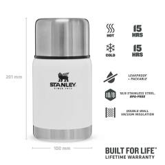 Stanley Adventure Vakumlu Yemek Termosu 0.70 Lt Beyaz