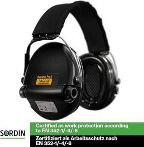 Sordin Supreme Pro-X Elektronik Atış Kulaklığı (Siyah)