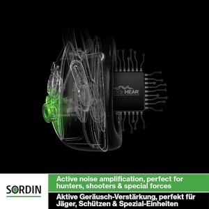 Sordin Supreme Pro-X Elektronik Atış Kulaklığı (Siyah)