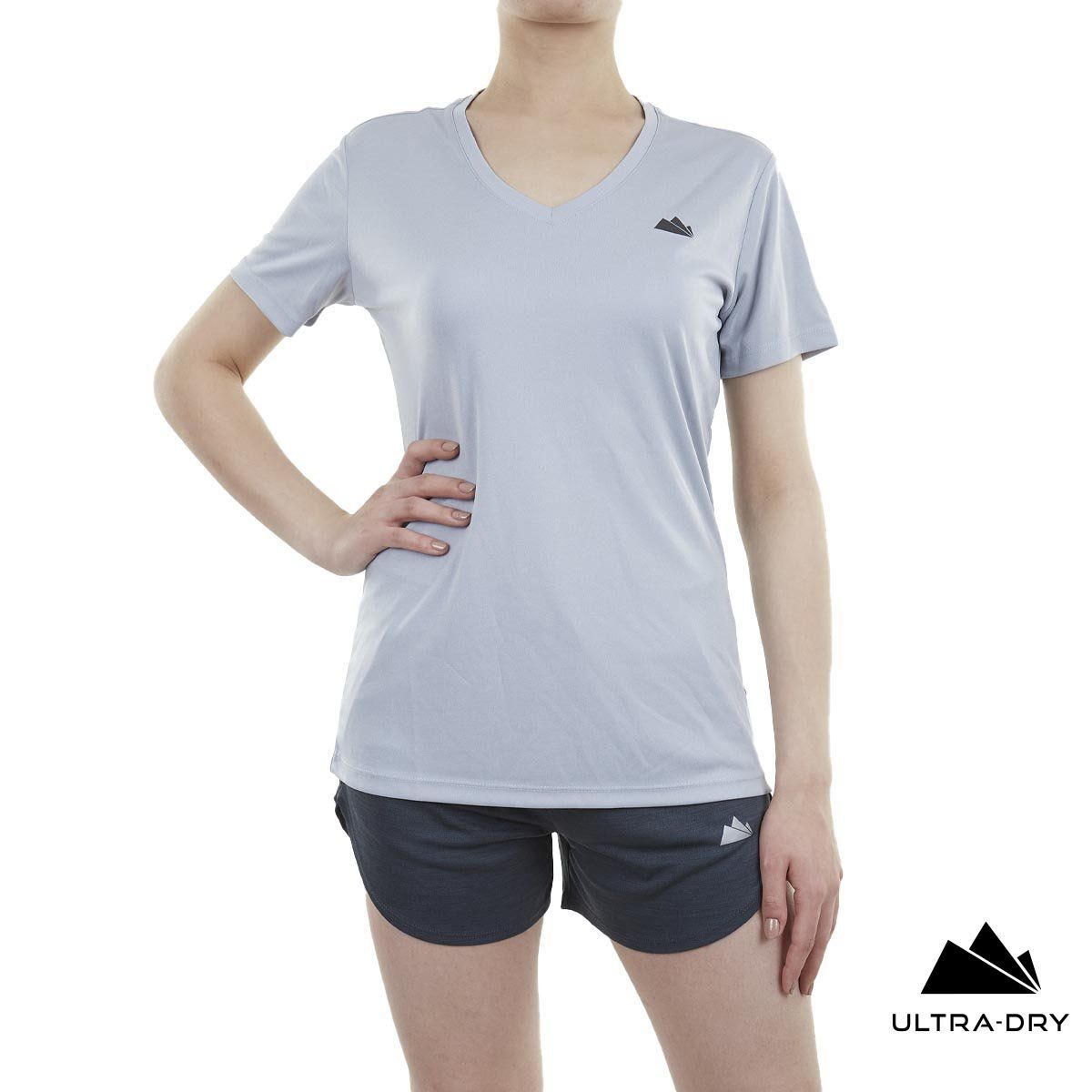Alpinist Knockout Ultra Dry Kadın T-Shirt Açık Gri