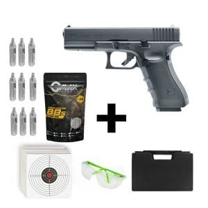 UMAREX Glock 17 Gen4 + Co2 Gas + 0.20gr BB + Taşıma Çantası + Atış Gözlüğü