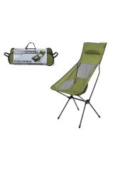 Summit High Back Pack Away Chair Grey Ultra Light Kamp Sandalyesi Green