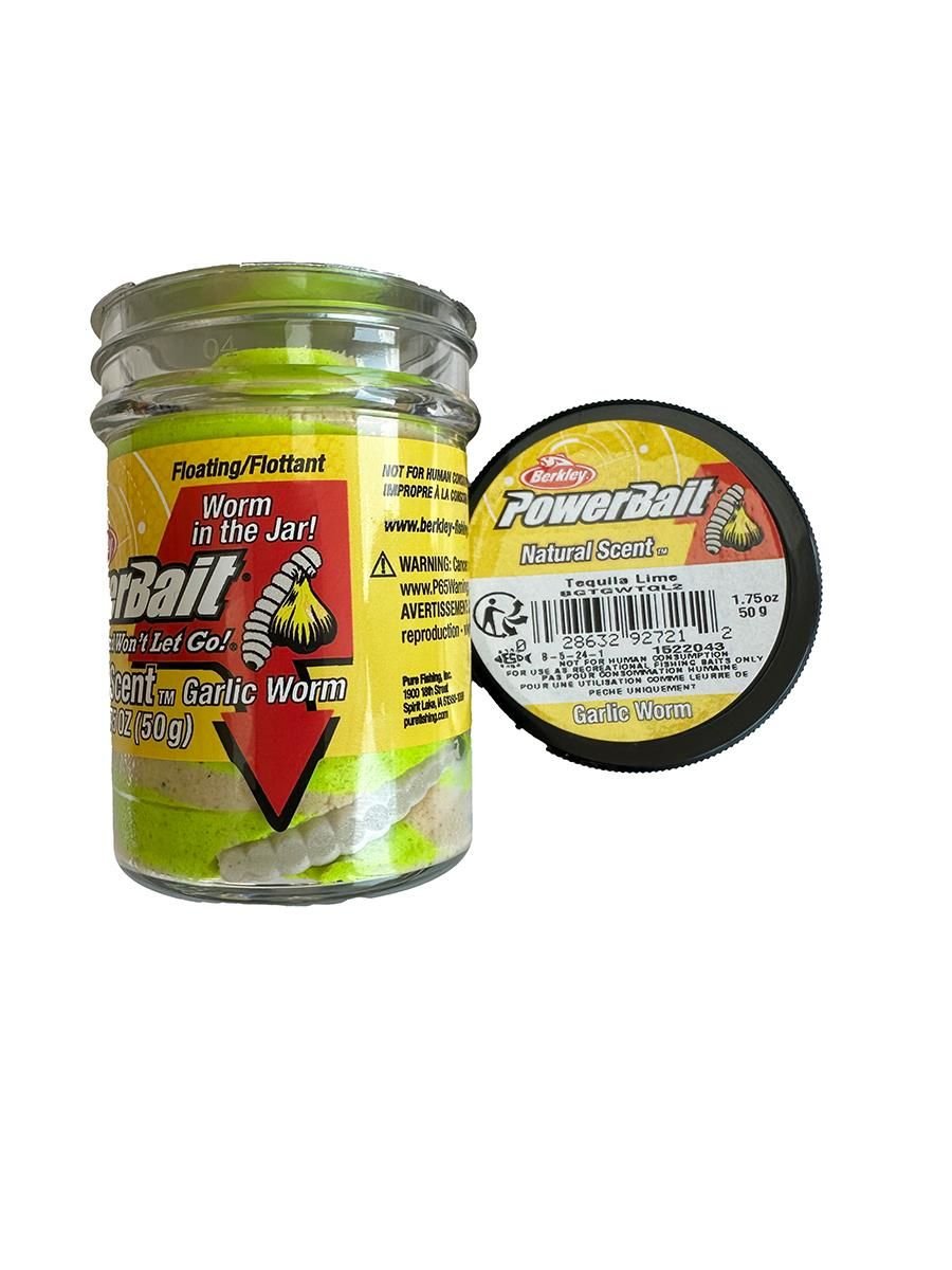 Berkley Power Bait Natural Scent Garlic Worm - Tequila Lime