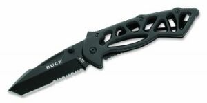 BUCK KNIFE (3595) 870 Bones Siyah Oksit Testere Ağızlı Çakı