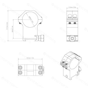 Victoptics  30mm Yüksek Profil Montaj Halkaları VIMW-13