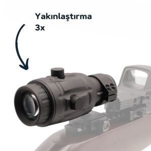 VECTOR 4x MAGNIFIER Flip Slide Mount Yakınlaştırıcı SCMF-14 (Ex SCOT-29)