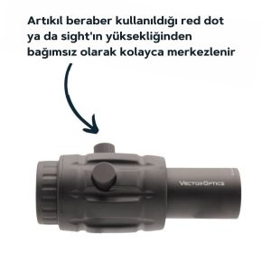 VECTOR 4x MAGNIFIER Flip Slide Mount Yakınlaştırıcı SCMF-14 (Ex SCOT-29)